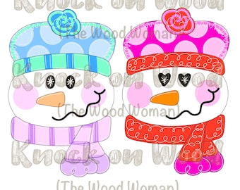 TEMPLATE & SVG: Snowman Door Hanger (Digital Files ONLY)