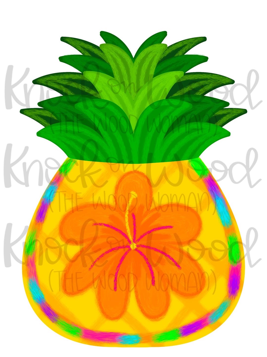 TEMPLATE & SVG: Fun Pineapple Door Hanger (digital Files ONLY) - Etsy