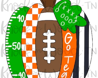 TEMPLATE & SVG: Football Pumpkin Door Hanger Template (Digital Files Only)