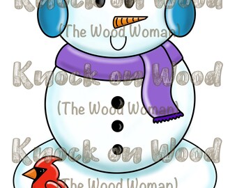 TEMPLATE & SVG: Snowman Door Hanger (Digital File ONLY)