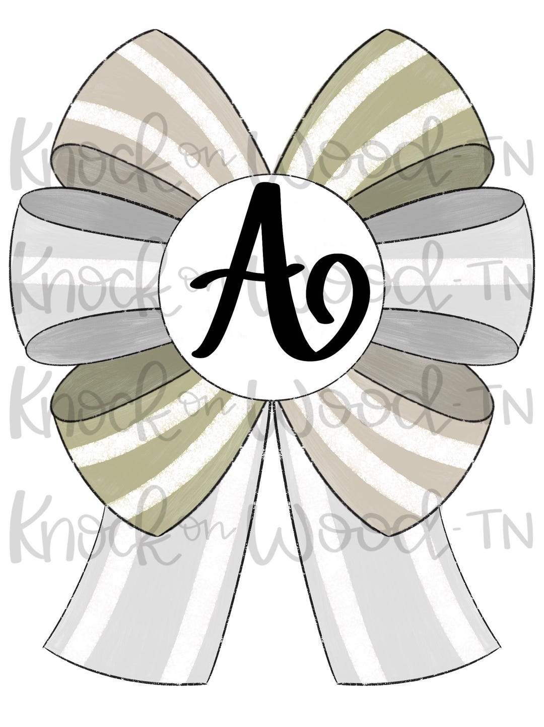 TEMPLATE & SVG: Bow Initial Full Alphabet Door Hanger (digital Files ...