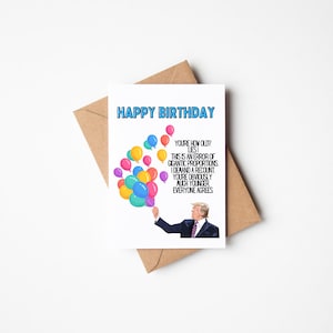 Cartão Feliz Aniversário Trump Recontagem Engraçado Em Branco