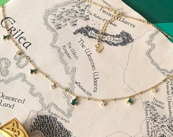 Lost Kingdoms Necklace - Throne of Glass Inspired Jewellery | Aelin Galathynius | Fantasy Reader Gift | Romantasy
