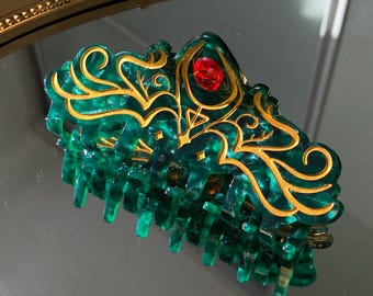 Wildfire Queen Claw Clip - Fantasy Inspired Bookish Hair Accessory, Booktok Gift, Romantasy Reader Merch