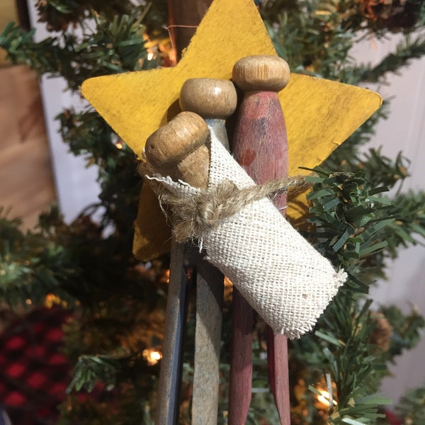 Clothespin Ornament Etsy