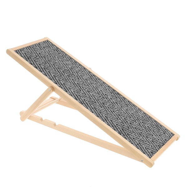 Wooden Dog Ramp, Adjustable Foldable Dog Ramp - Dog Ramp for Bed/Car - Dog Platform | animal platform