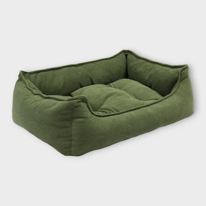 Lit pour chien rectangulaire vert | lit très confortable et résistant | lit pour chien | lit pour chien | chien qui dort
