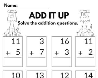 10 Arbeitsblätter zum Ausdrucken, mit Zahlen von 1 bis 20. Mathe Arbeitsblätter. Ergänzung.