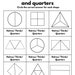 10 Printable Fraction Worksheets, Shapes, for Kindergarten-1st Grade ...