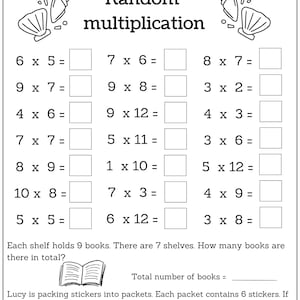 10 Printable Multiplication Worksheets, Single Digit Multiplication ...