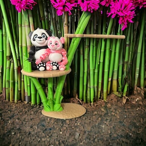 Panda Parent with Bamboo Playground. Includes Free Baby for limited time!