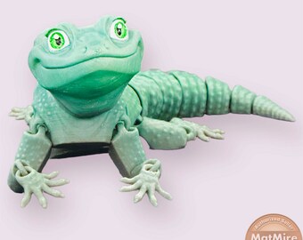 Gecko. Ledad. 3D-utskriven. GRATIS present vid köp. Sensorisk. ADHD-skrivbordsleksak. Fidget.
