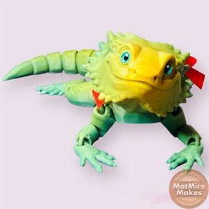 Bearded Dragon. Articulated. 3D Printed. FREE Gift with purchase. Sensory Desk toy. ADHD Fidget.