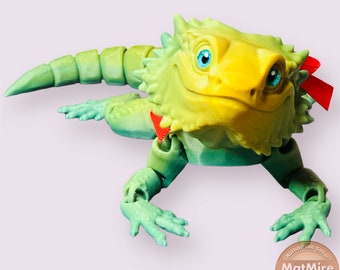 Bearded Dragon. Articulated. 3D Printed. FREE Gift with purchase. Sensory Desk toy. ADHD Fidget.