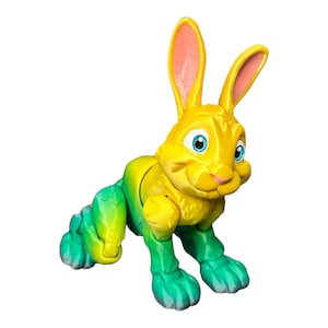 XL Bunny "Easter". 3D Printed. Articulated. Sensory Toy. ADHD. Fidget Desk Toy. FREE Gift with purchase!