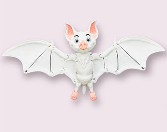 Flappy Bat "Bartok". 3D-utskriven. Ledad. ADHD. Sensorisk skrivbordsleksak. GRATIS gåva vid köp!!