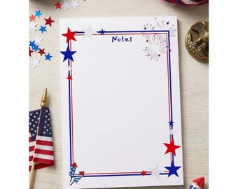Red White & Blue Notepad