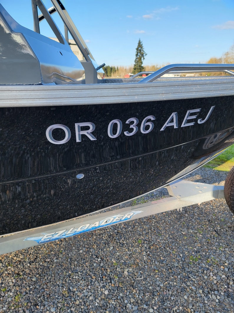 Custom Boat Registration Numbers Set of 2 Etsy