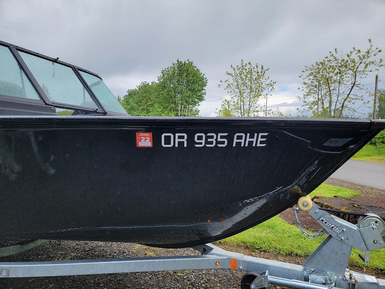 Custom Boat Registration Numbers Set of 2 Etsy