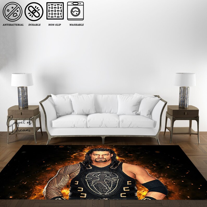 American Wrestling Rug WWE Rug Trendy Rug Sports Rug - Etsy