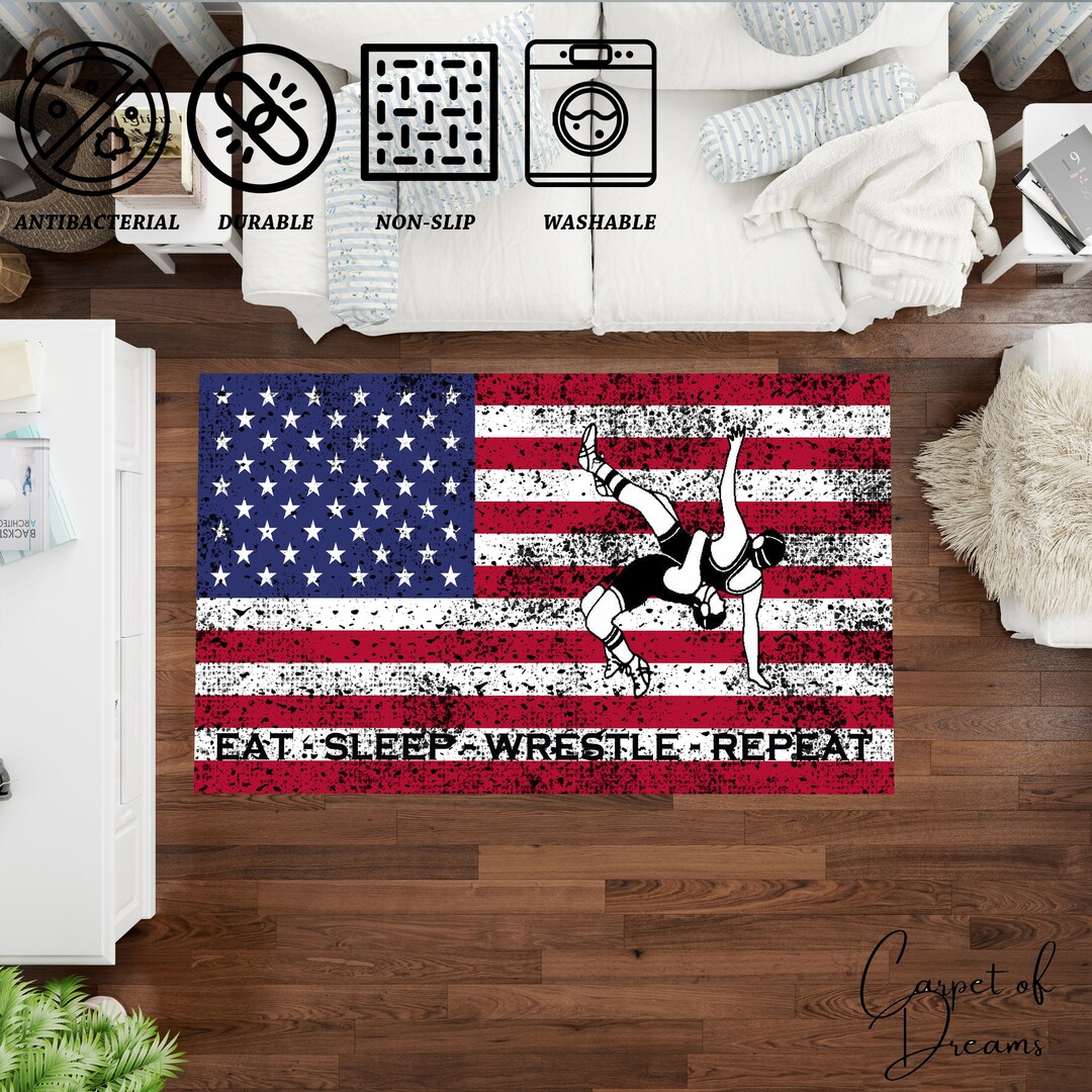 Wrestling Rug Trendy Rug Wrestling Decor America Sports - Etsy