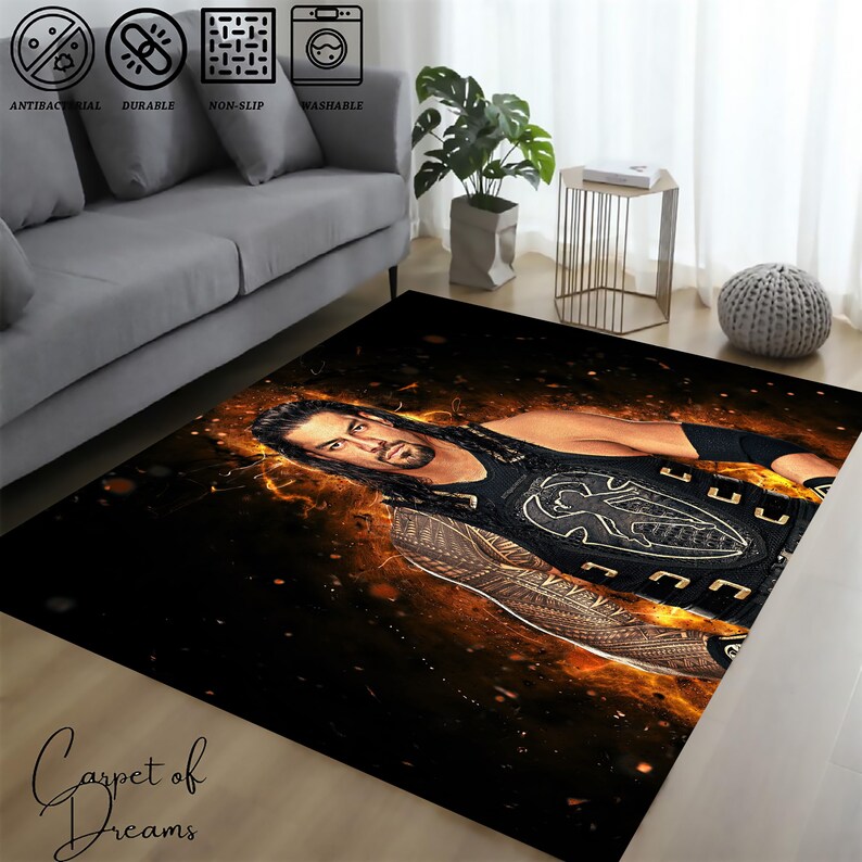 American Wrestling Rug WWE Rug Trendy Rug Sports Rug - Etsy