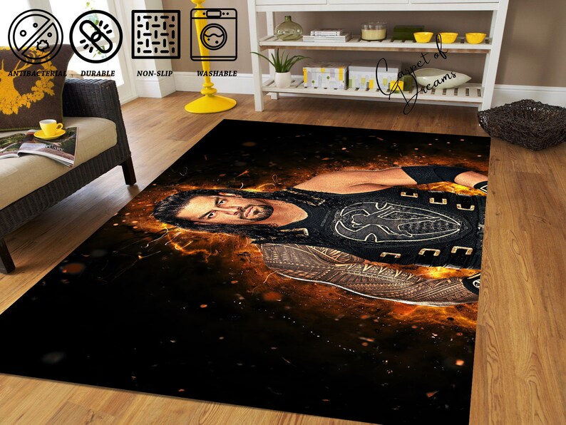 American Wrestling Rug WWE Rug Trendy Rug Sports Rug - Etsy
