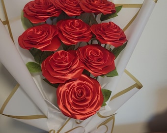 Rose Bouquet, Handmade Eternal roses, Ramo Buchon, Gift, for Her