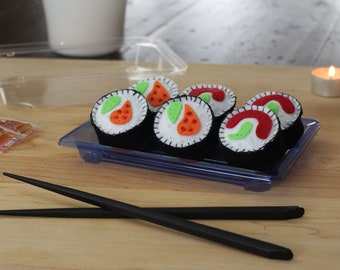 Handmade Catnip Sushi Roll Toy