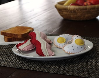 Handmade Catnip Toys - Bacon 'n Eggs Breakfast Platter