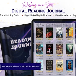 Wishing on a Star: A Starlight Digital Reading Journal & Tracker | Reading Progress Tracker | Portrait Journal | GoodNotes Compatible