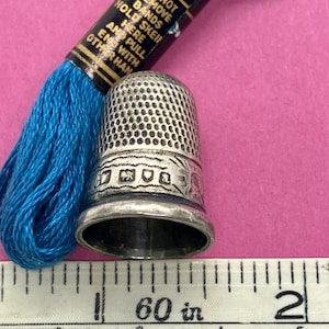 Vintage silver thimble, English silver thimble, collectible thimble gift, Mother’s Day gift