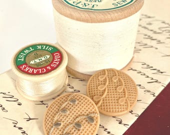 アンティーク　ガラスボタン　１９〜２０世紀　オーストリア・チェコスロバキア製 大きなアールデコチェコガラスボタン | ヴィンテージボタンのann.nei