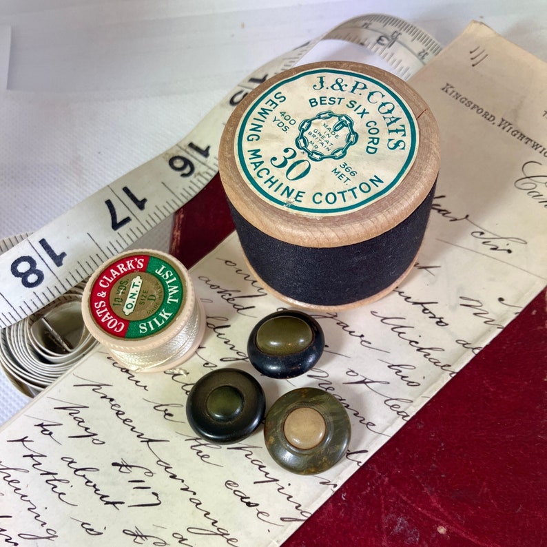 Vintage celluloid buttons tight-top green buttons image 2