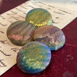 Unique vintage Czech glass buttons, stunning knitwear luster buttons, quirky marbled glass luster buttons, unique collectible glass buttons