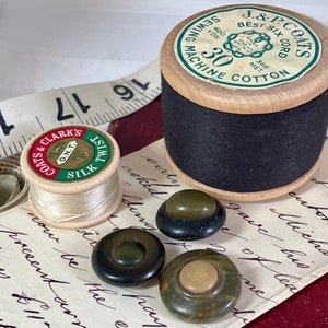 Vintage celluloid buttons tight-top green buttons image 1