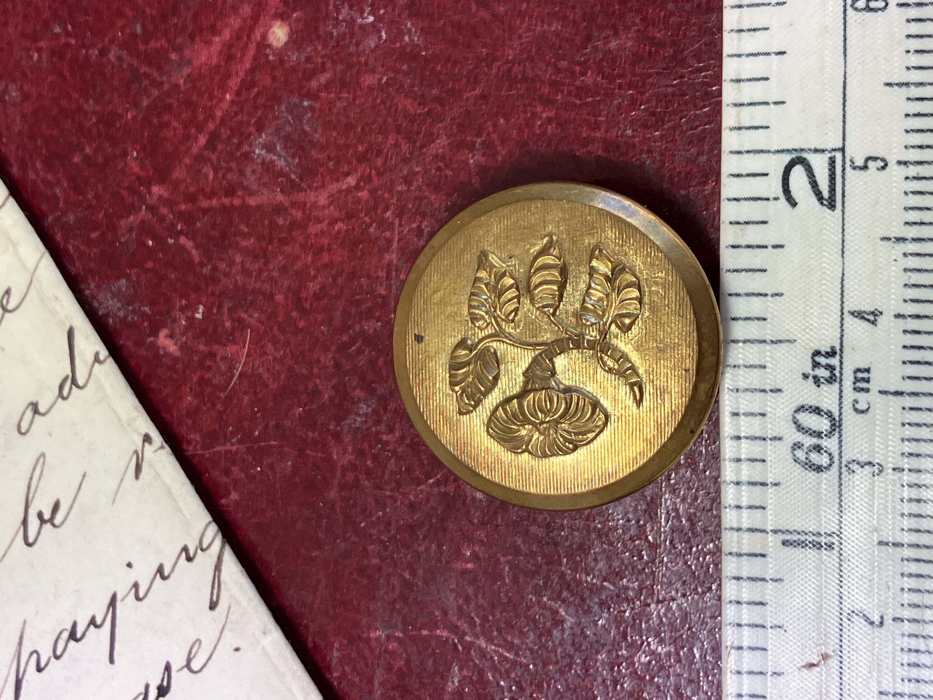 Vintage Brass Button, Brass Floral Button, Sewing Button Gift, Retro ...