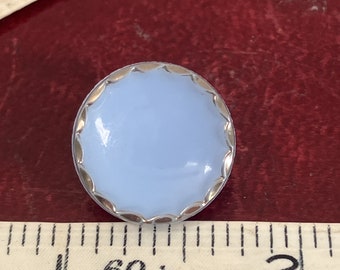 Vintage blue Czech glass button