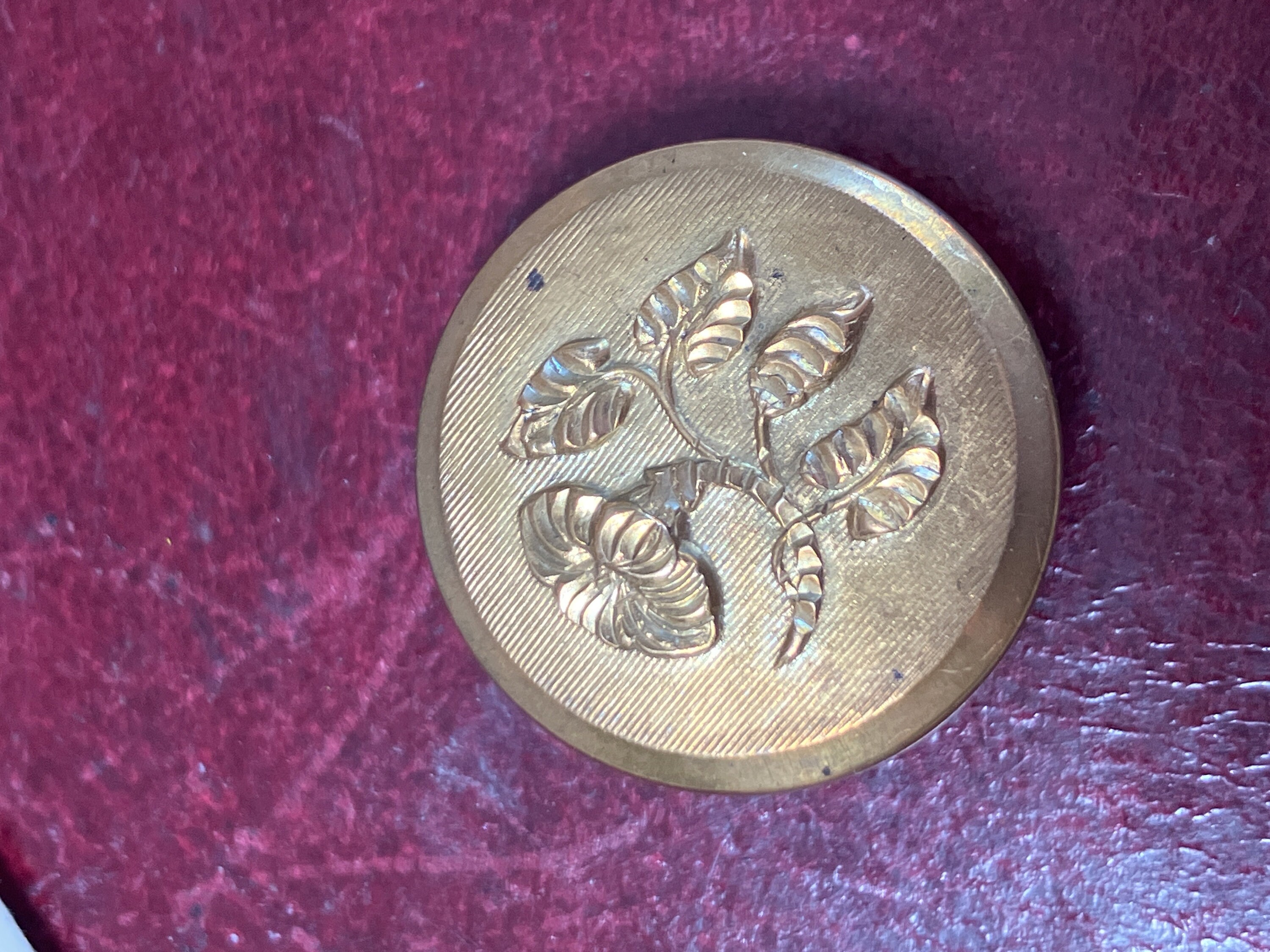 Vintage Brass Button, Brass Floral Button, Sewing Button Gift, Retro ...