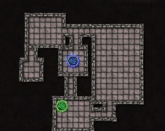 DnD Dungeon for Roll20, D&D Battle Map, Dungeon Crawler, RPG map, TTRPG Dungeon