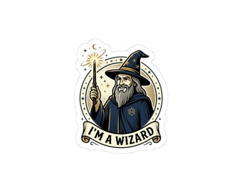 I’m a Wizard Kiss-Cut Stickers | Witchy, Celestial, Goblincore Vibes