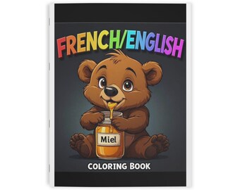 Bilingual French English Kids Coloring Book
