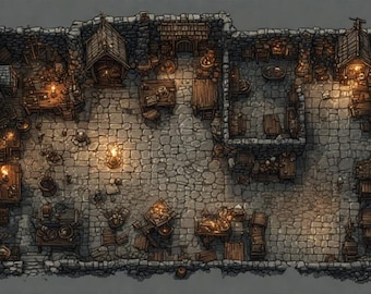 TTRPG Battle Map Tavern room