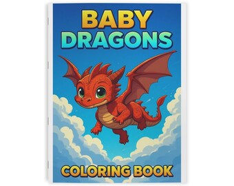 Baby Dragons Coloring Book | Cute Baby Dragon Illustrations, Kids Activity