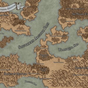 Südlicher Argoth, DnD Karte, TTRpg Karte, Region Karte, RPG D&D Karte