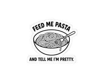 Feed Me Pasta Sticker | Bodega Baddie, NYC Spanglish Y2K Deli Vibe