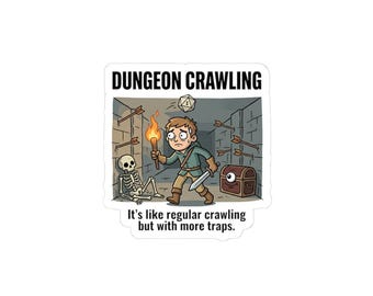 Dungeon Crawling Sticker | Vintage Adventure, Frontier-inspired Americana