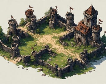 TTRPG Battle Map Abandoned Fort