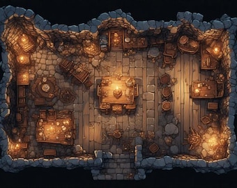 TTRPG Battle Map The Gabling Den