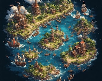 TTRPG Battlemap Pirate Isles